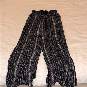 Forever 21 Aztec Black Flowy Pants